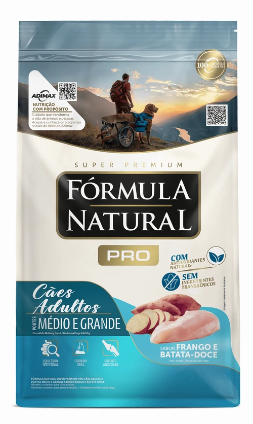 Ração Fórmula Natural Pró Cães Adultos Médio e Grande Porte