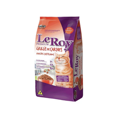 Ração LeRoy Premium Grillè de Carnes Gatos Adultos Castrados